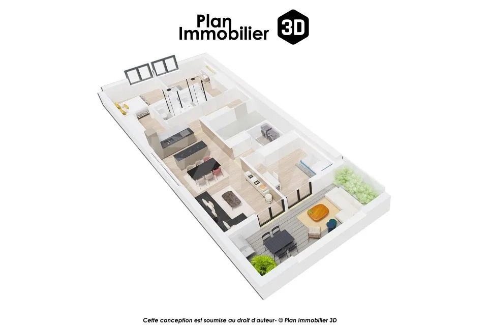 PROMOTION EN VENTE SUR PLAN  LOT B5, APPARTEMENT 4,5 PIÈCES AVEC LOGGIA