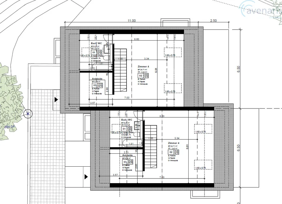 Neubau: moderne und grosszügige Doppeleinfamilienhäuser