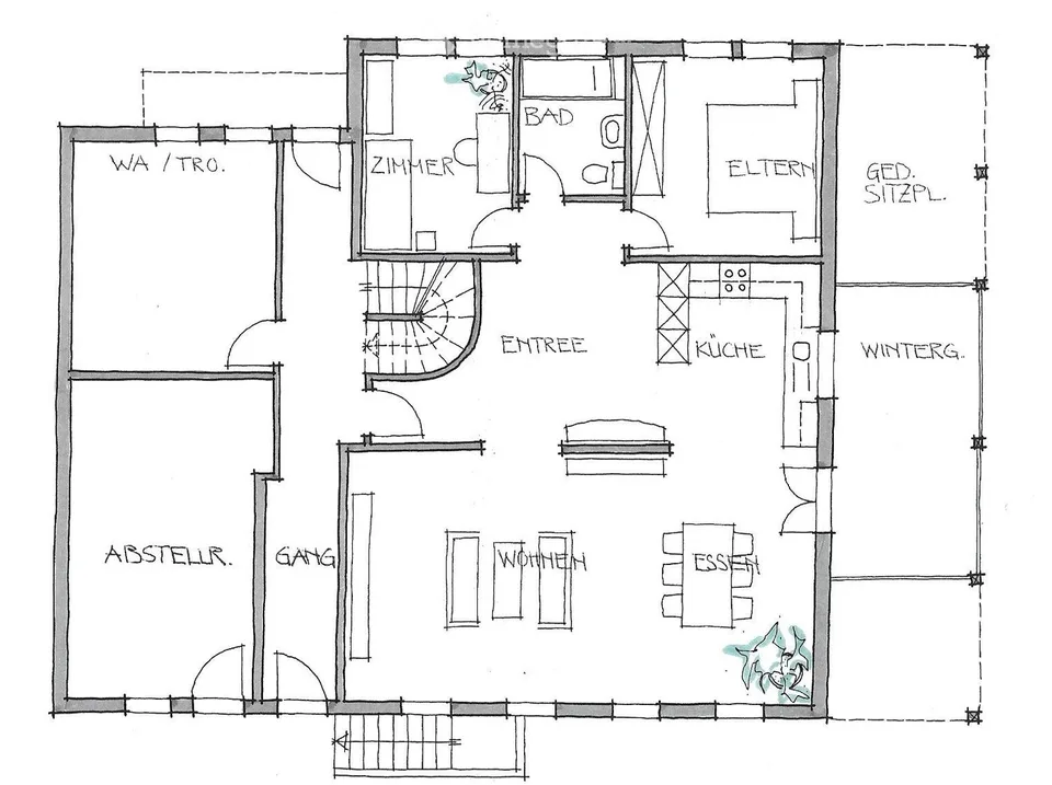 3.5 Zimmer Wohnung im EG
