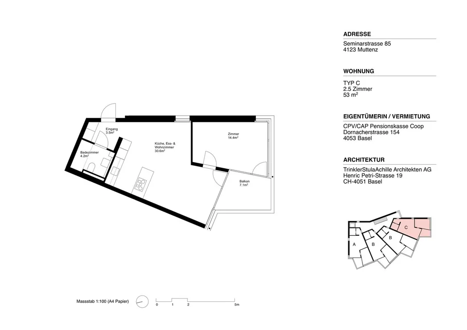 Habitation moderne dans le vert Muttenz !