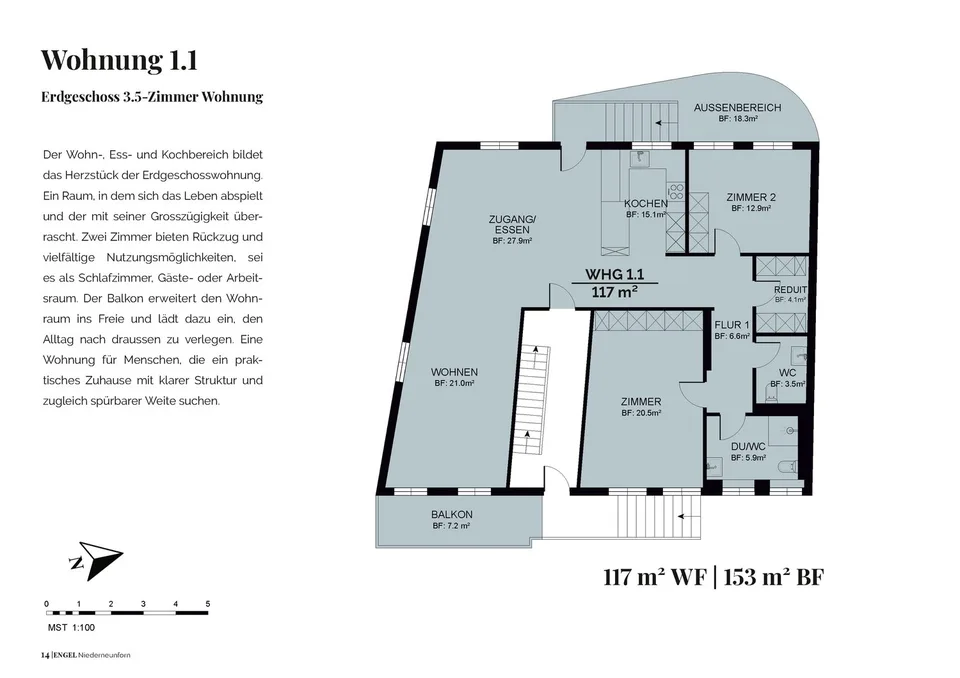 Charming 3.5-room apartment in Niederneunforn