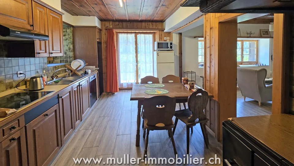Geräumiges Chalet, Blick auf die Dents du Midi in Champéry