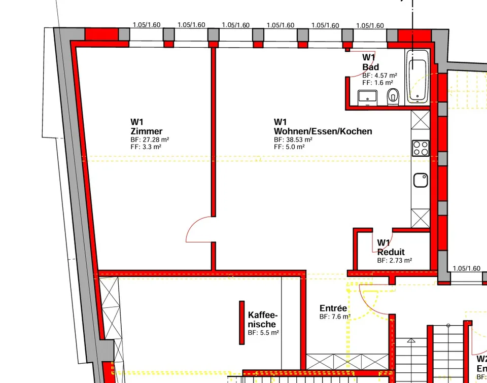 Appartements de 2,5 pièces rénovés à neuf