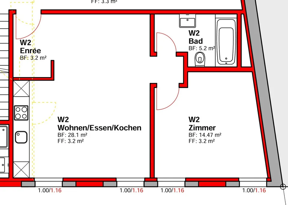 Appartements de 2,5 pièces rénovés à neuf