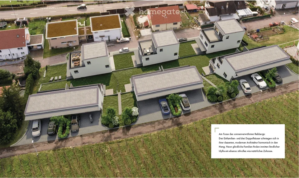 Doppeleinfamilienhaus in Tegerfelden - sonnenverwöhnte Lage im Zurzibiet