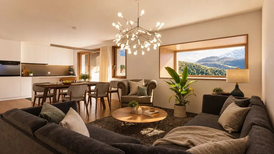 4,5 Zimmer-Duplex unter dem Dach mit freier Sicht
