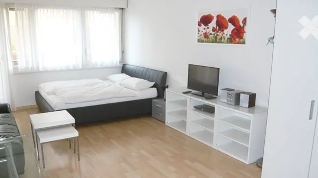 Grosszügige, möblierte 1.5-Zimmer-Wohnung mit Balkon in Zürich-Oerlikon