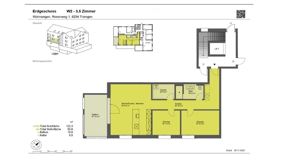 Appartement 3.5 pièces au Rosenweg 1 à 6234 Triengen