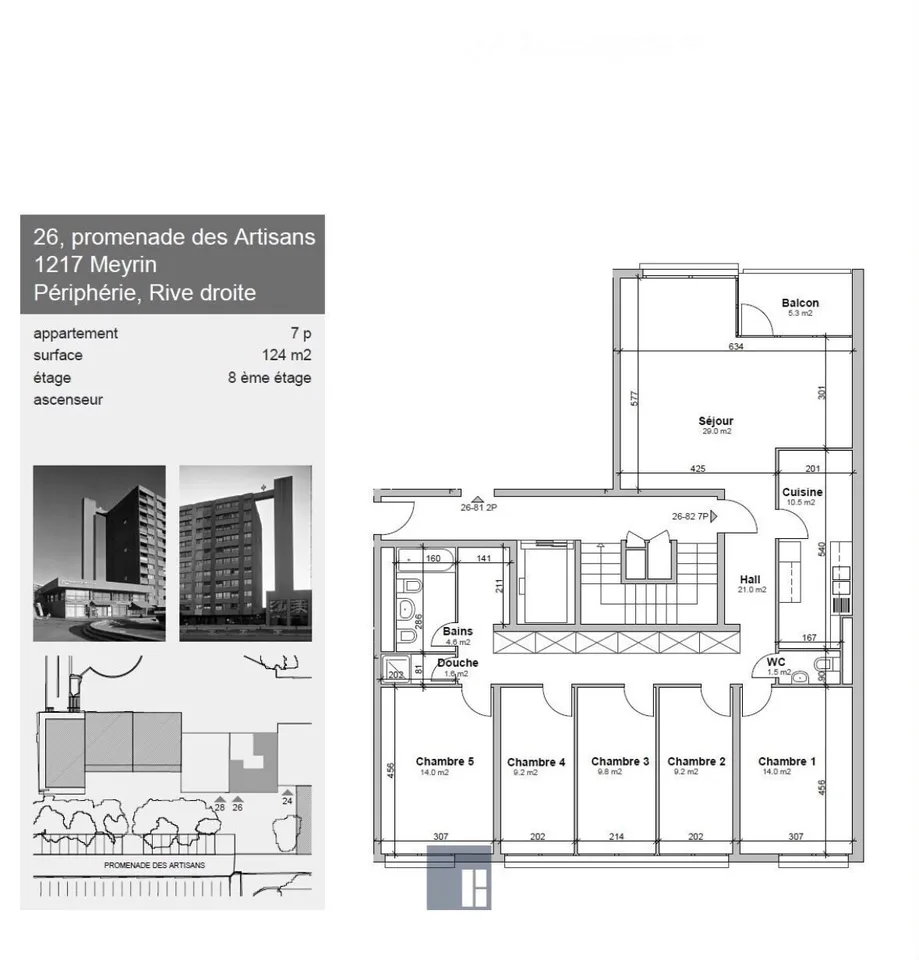 Übernahme des Mietvertrags Magnifique 7 Zimmer von 124 m² in Meyrin
