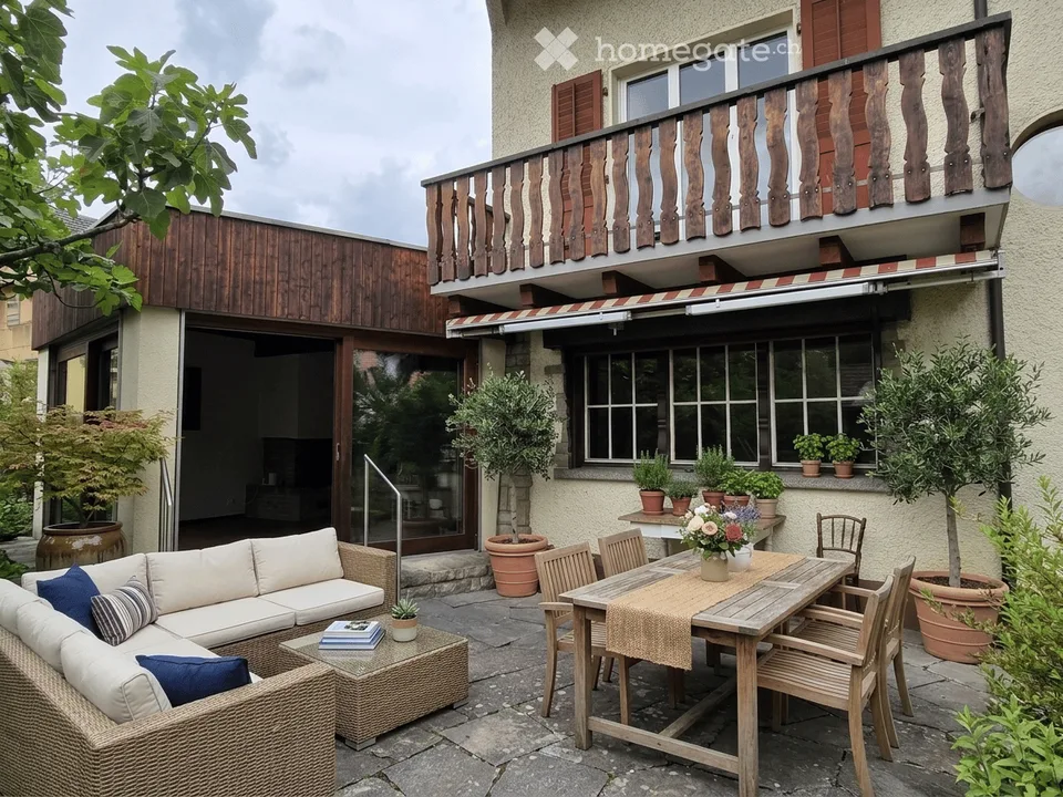 Maison de famille charmante de 6 pièces avec jardin dans un emplacement central à Baar