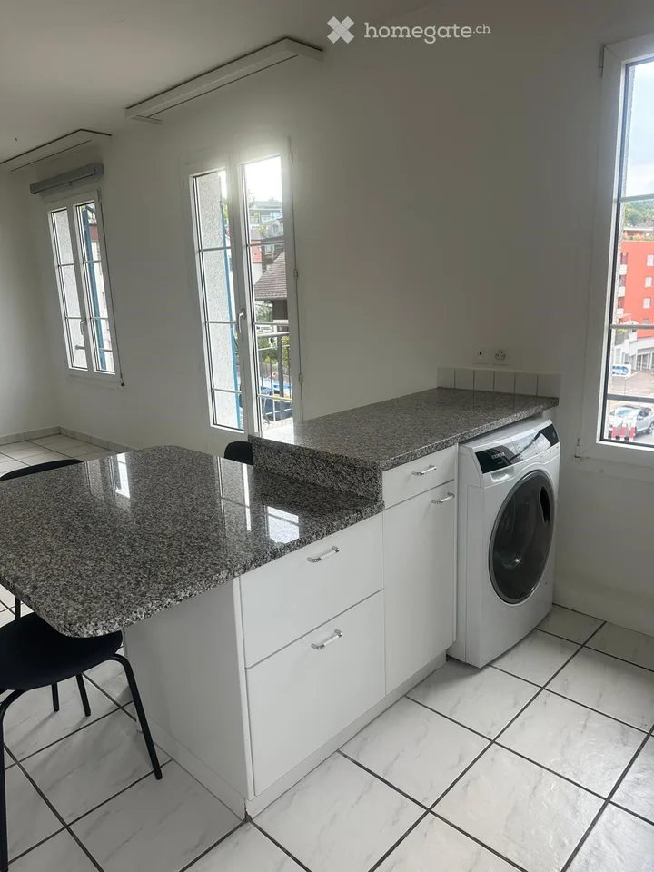Modern 2.5-room apartment near the train station with a lake view