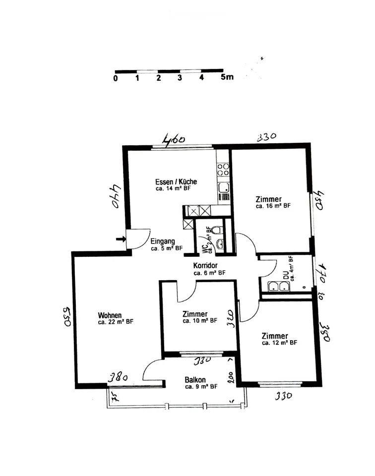 À louer pour une durée déterminée, appartement ensoleillé et spacieux avec vue sur le verdure