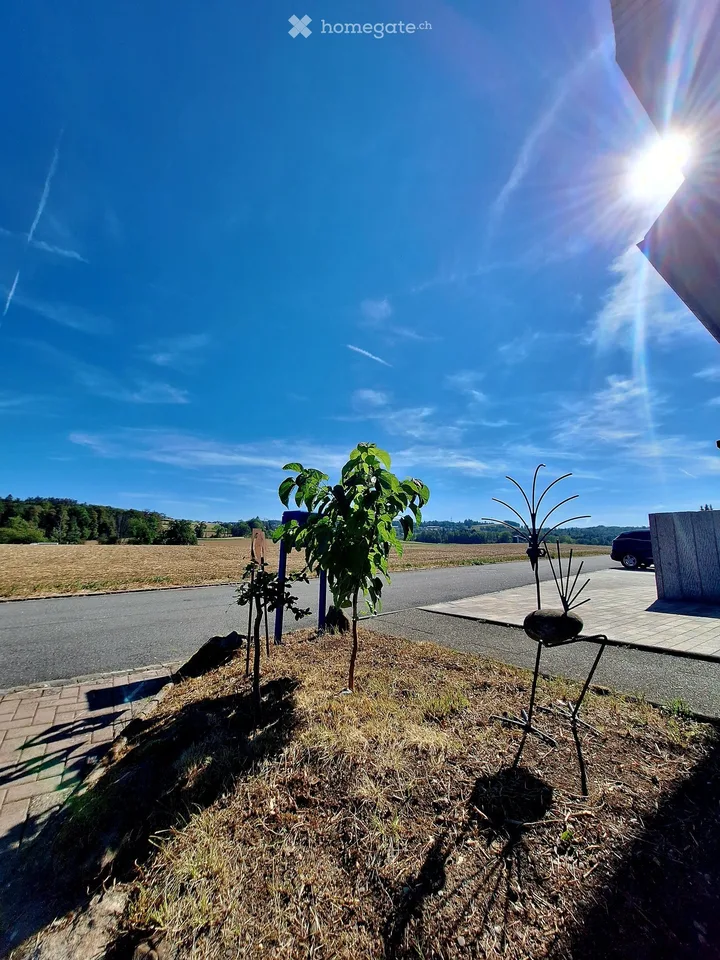 Hausteil mit Garten und Blick ins Grüne