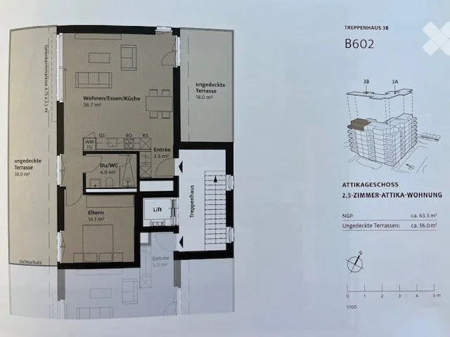 Attic apartment in Goldau