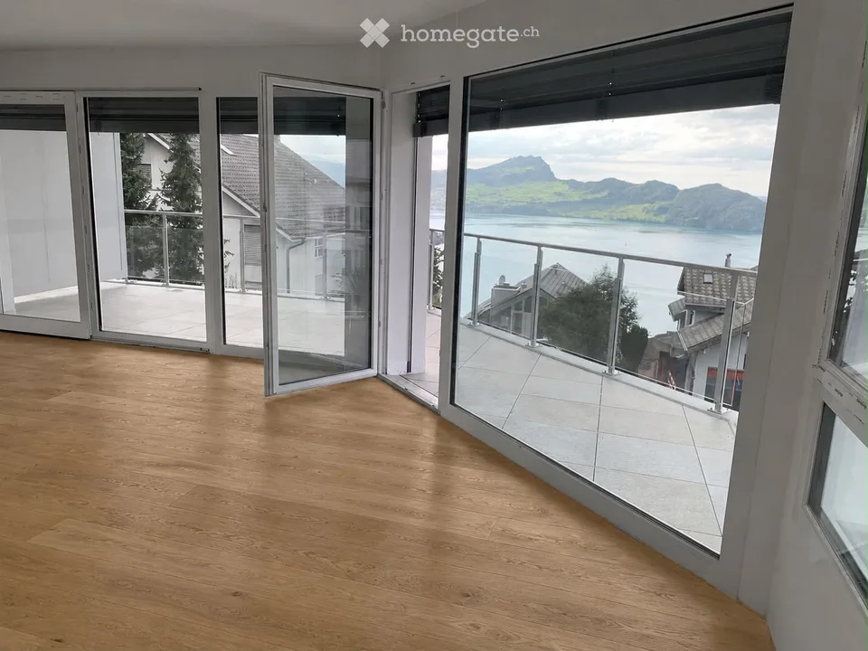 Helle 3.5-Zimmer-Neubauwohnung mit traumhaftem See- und Bergblick in Emmetten