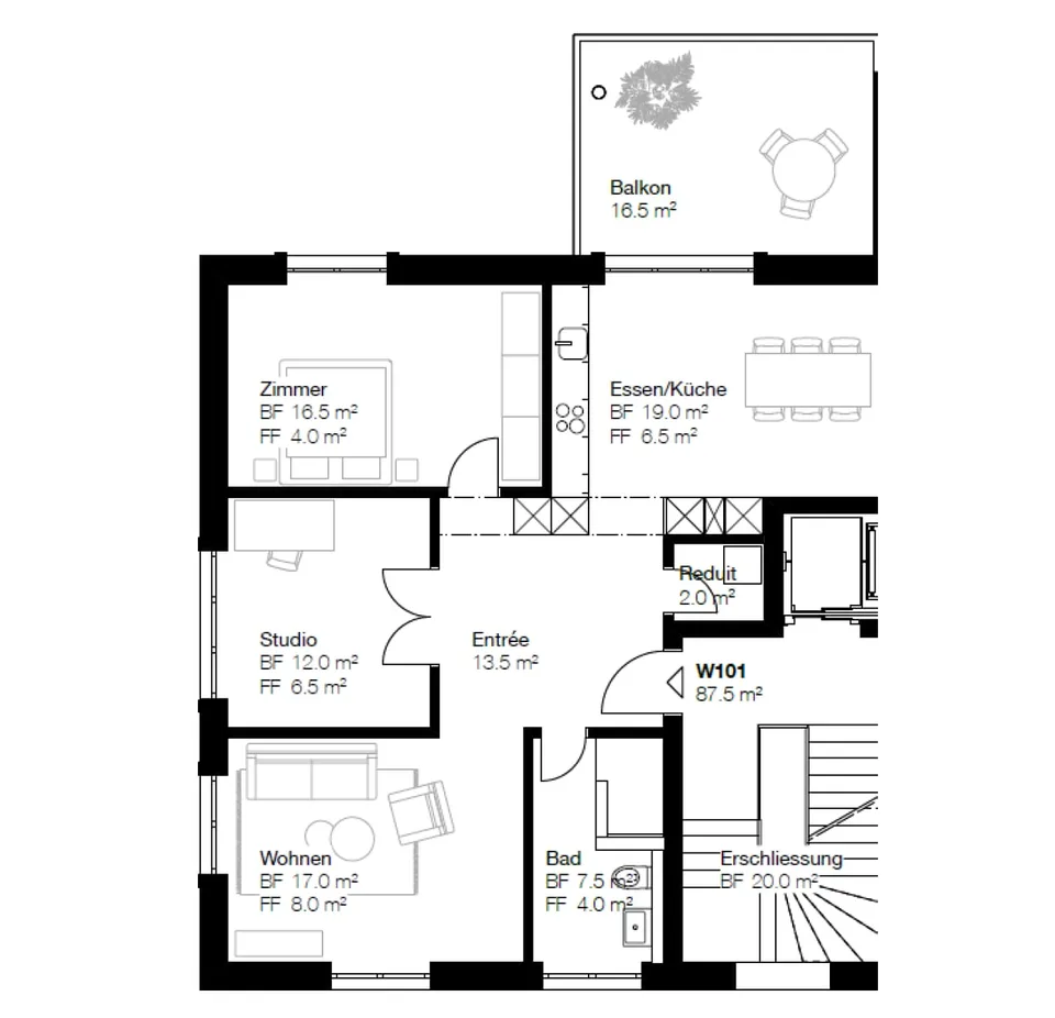 Appartement neuf 3 pièces à louer à Effretikon - Gare de Zurich HB en 16 minutes