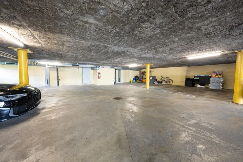 Parking spaces in the underground garage
