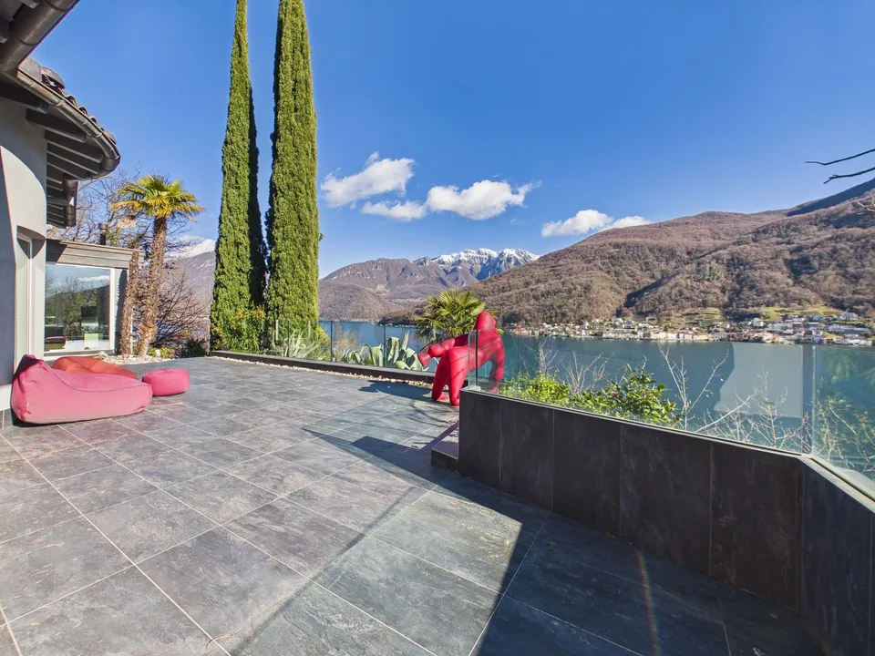 Villa de design avec vue imprenable sur le lac, SPA et piscine intérieure - Vico Morcote