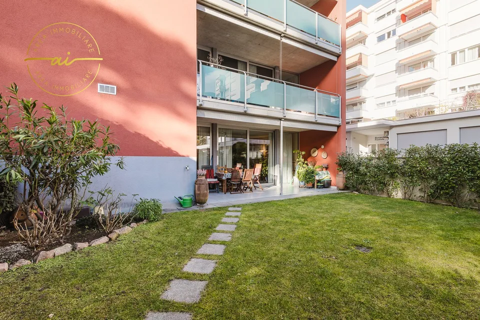 Komfortables 3.5-Zimmer-Apartment mit Garten in Lugano
