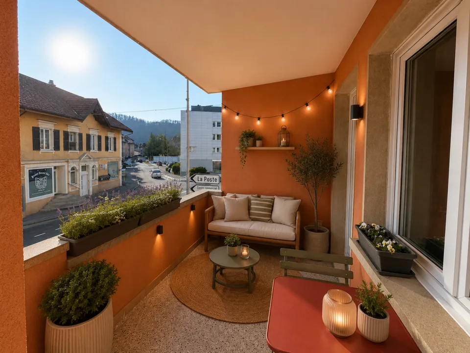 Tavannes, bel appartement de 3 pièces au 1er étage avec balcon
