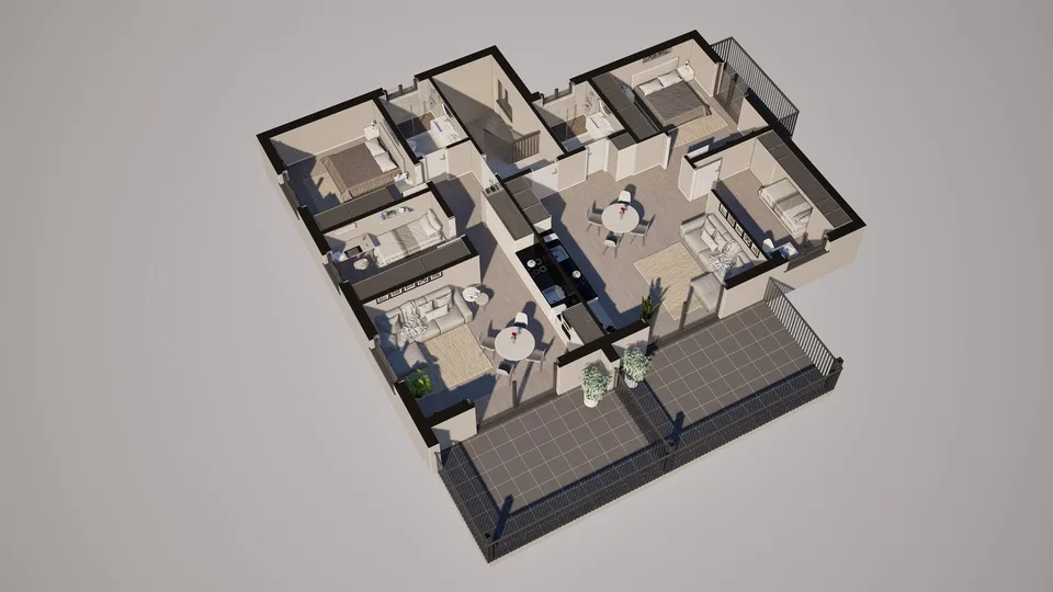 Wohnung 3.5 Zimmer mit Terrasse, Neubau PPP4