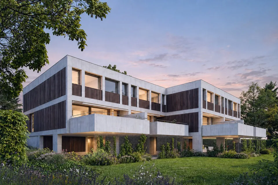 Architecture et beaux volumes | Villa C du projet Pra Vinea à Corminboeuf