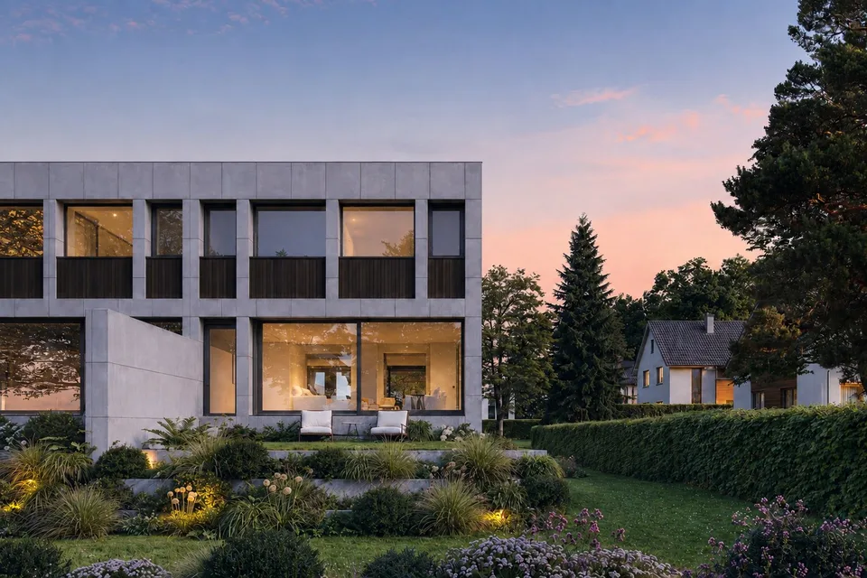Architecture et beaux volumes | Villa C du projet Pra Vinea à Corminboeuf
