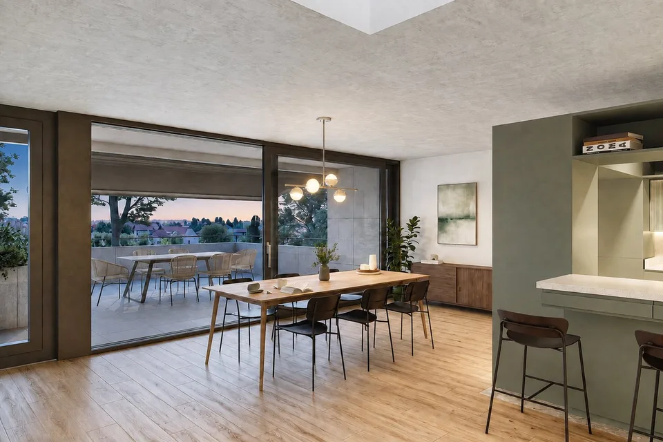 Architecture et beaux volumes | Villa C du projet Pra Vinea à Corminboeuf