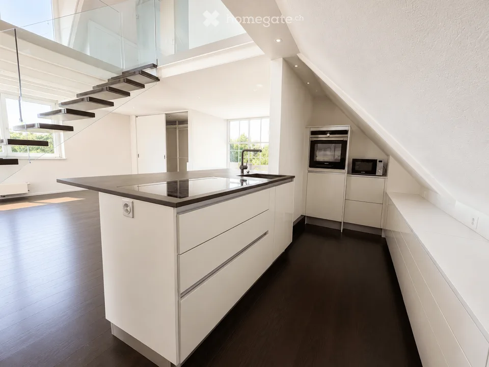 Habitation exclusive sur 2 niveaux – appartement loft exceptionnel de 1,5 pièces avec terrasse & climatisation