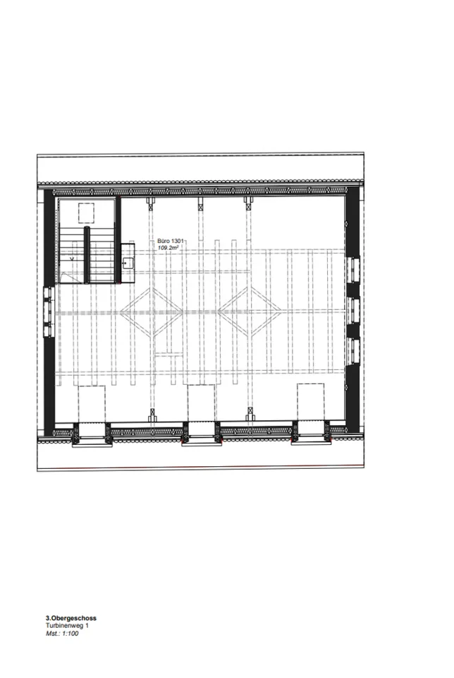Espace d'atelier / bureau lumineux au dernier étage, Turbinenweg 1
