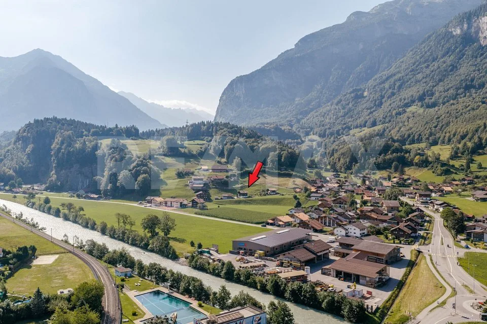 Baulandparzelle in Willigen Wohnen an sonniger Hanglage mit Weitblick