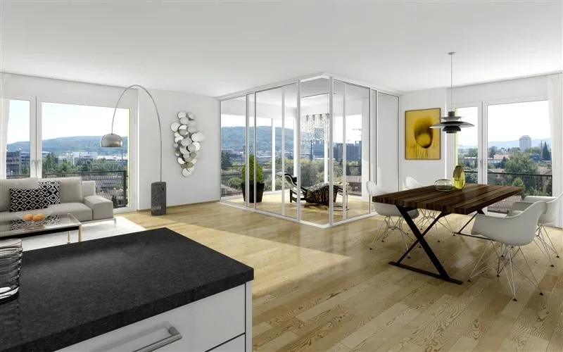 Modern and spacious 3.5-room apartment on the 4th floor with winter garden