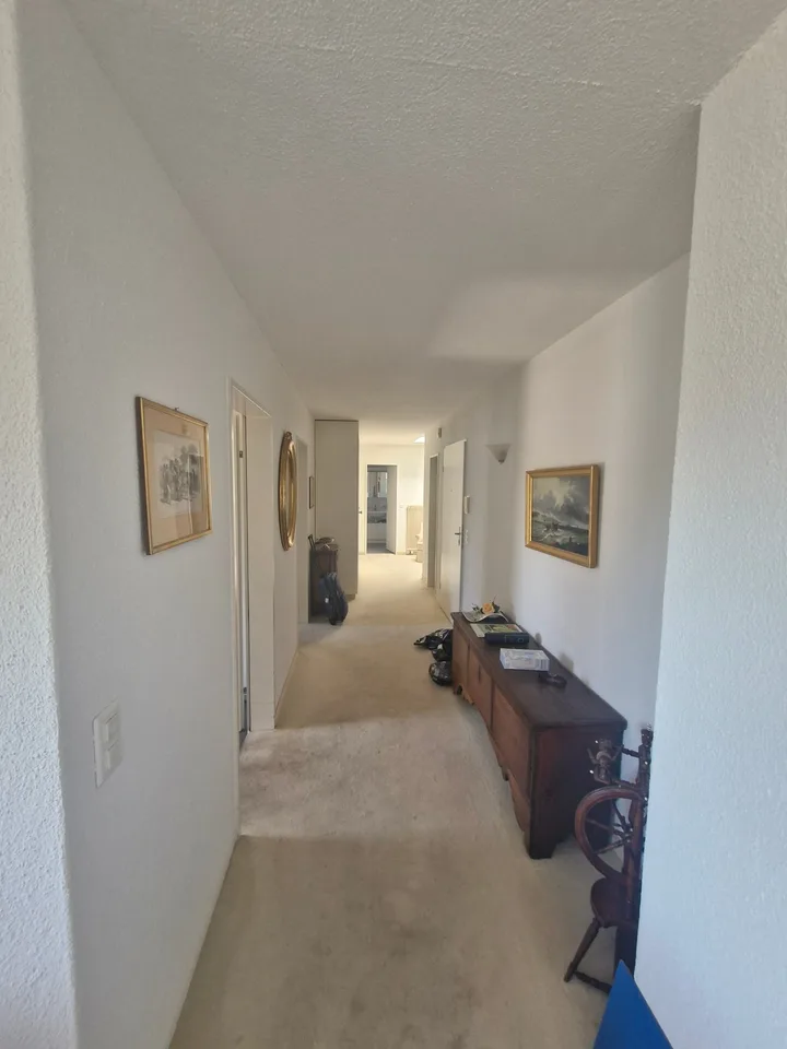Appartamento attico di 6 locali attraente con camino e vista sul verde