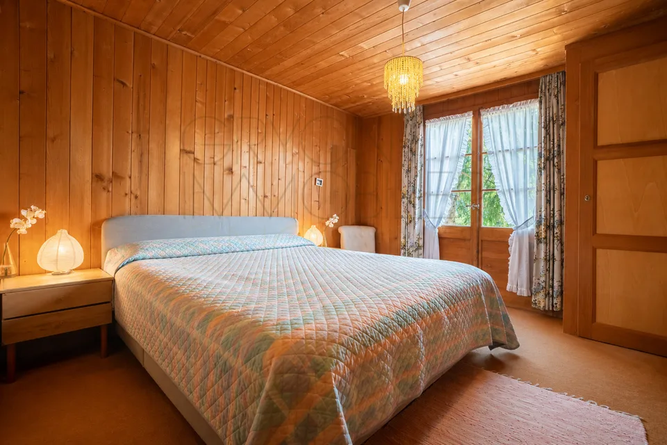 Chalet de 4,5 pièces à rénover à Gryon, vue et calme