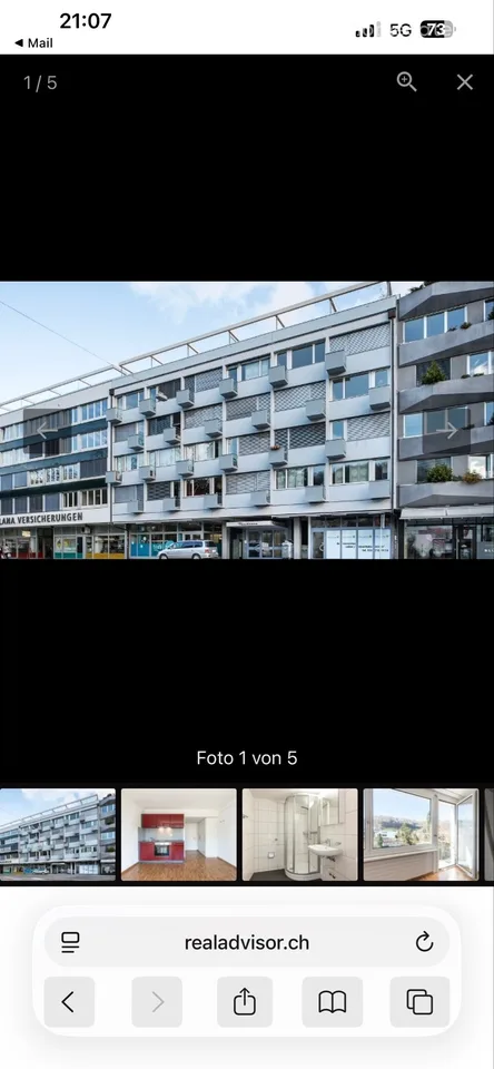1 Zimmer Wohnlfläche