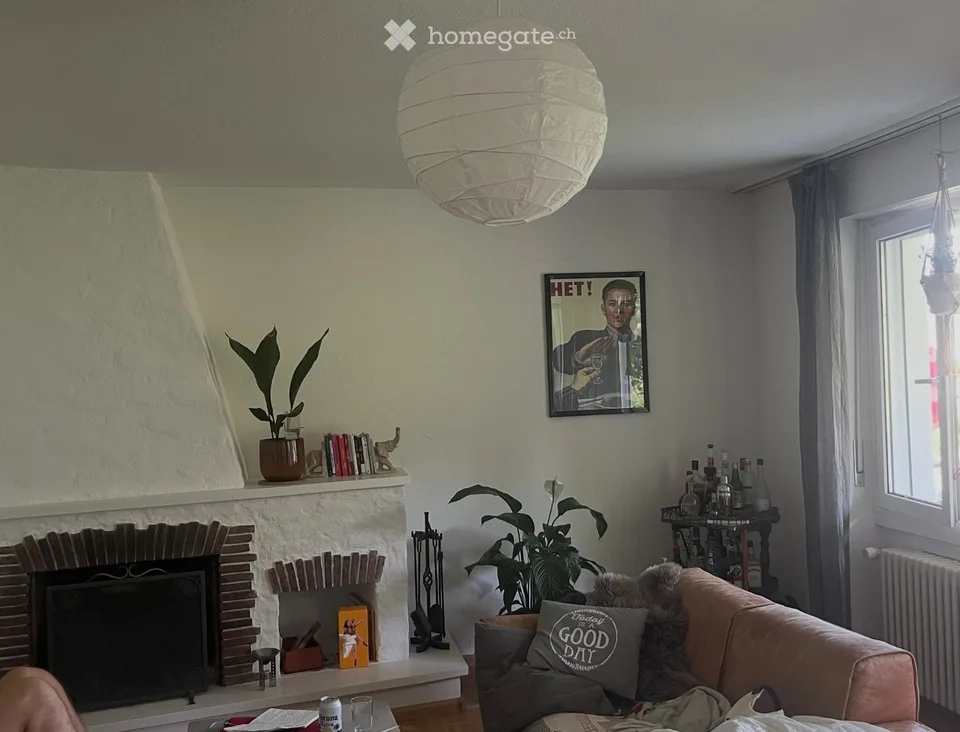 Charmante 3.5-Zimmer-Wohnung in Zollikerberg – mit Balkon und Kamin