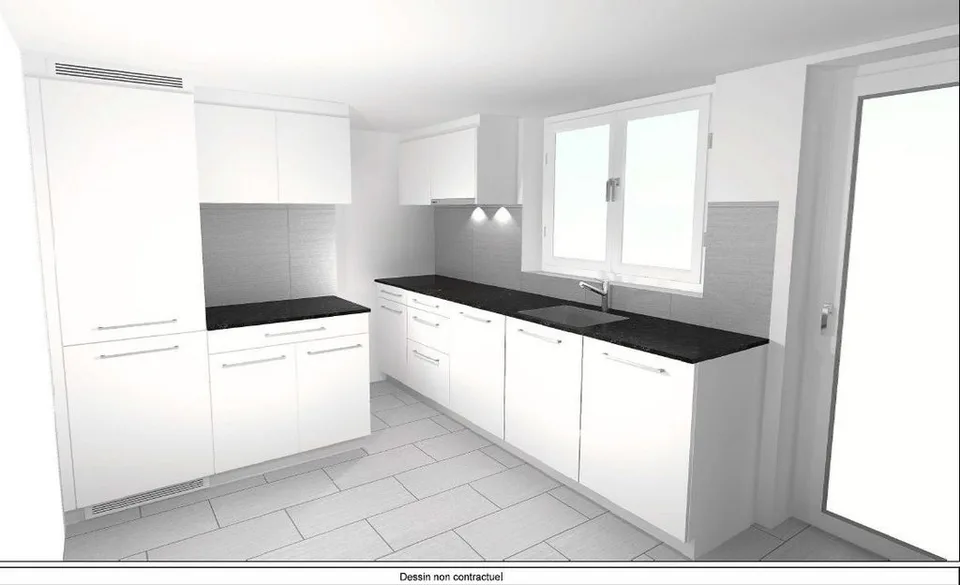 Appartement entièrement rénové de 2 pièces à CHF 1'350.-/mois c.c