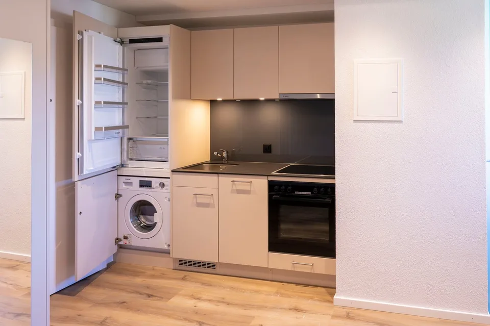 Primo affitto di un delizioso appartamento di 1.5 camere in una posizione tranquilla con un bel cortile interno e vista sul Pilatus