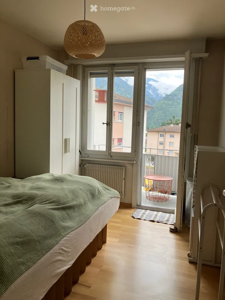 3,5 Zimmer mit Balkon zur Miete im Zentrum von Sierre