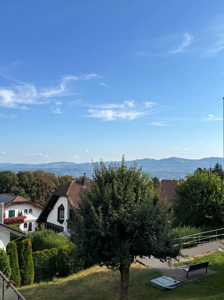 Freshly renovated 3.5-room apartment in a quiet location, with a view, in the tax-friendly Feusisberg
