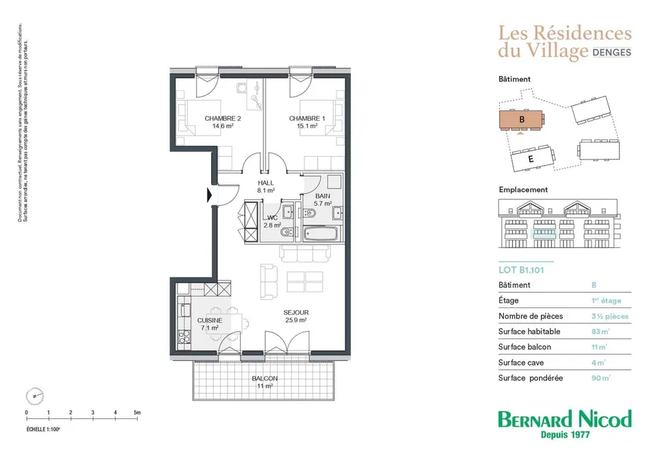 Nouvelle promotion : Appartement de 3.5 pièces avec balcon