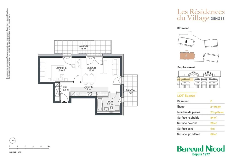 Nouvelle promotion : Appartement de 2.5 pièces avec balcons