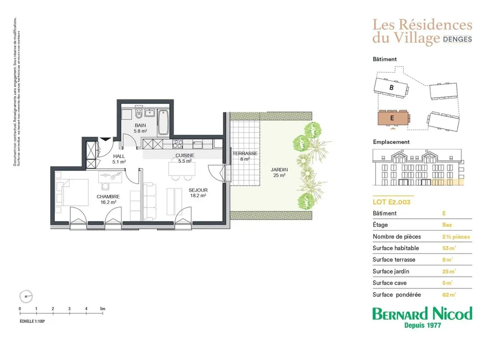 Nouvelle promotion : Appartement de 2.5 pièces avec terrasse et jardin