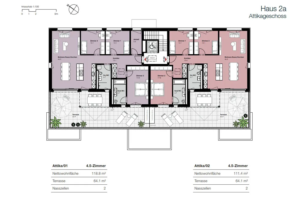 4.5-room attic apartment in Romanshorn, living at the top, more privacy