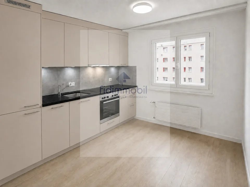 Appartement 3.5 pièces entièrement rénové avec balcon