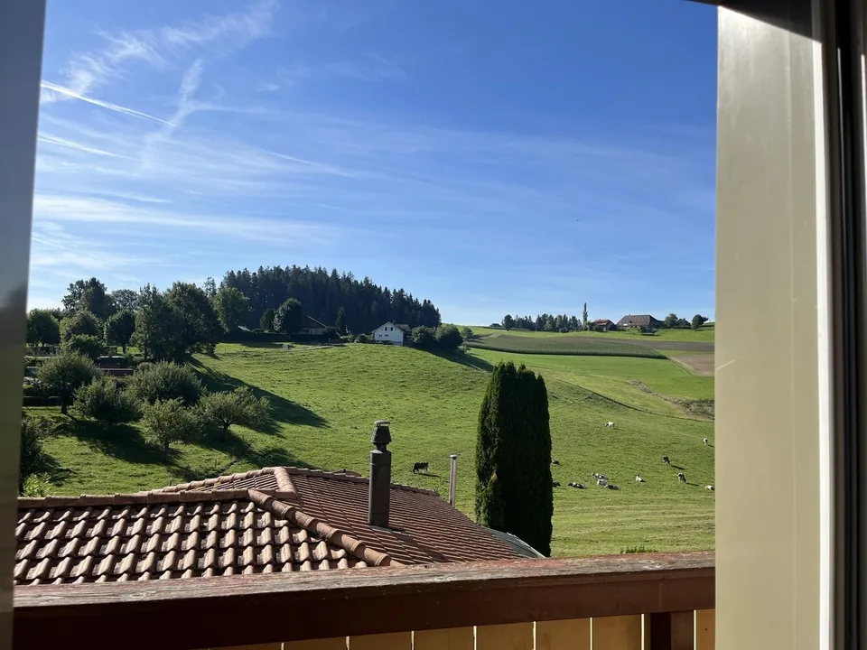 Vivre avec une vue : Charmant appartement 5.5 pièces avec grand balcon