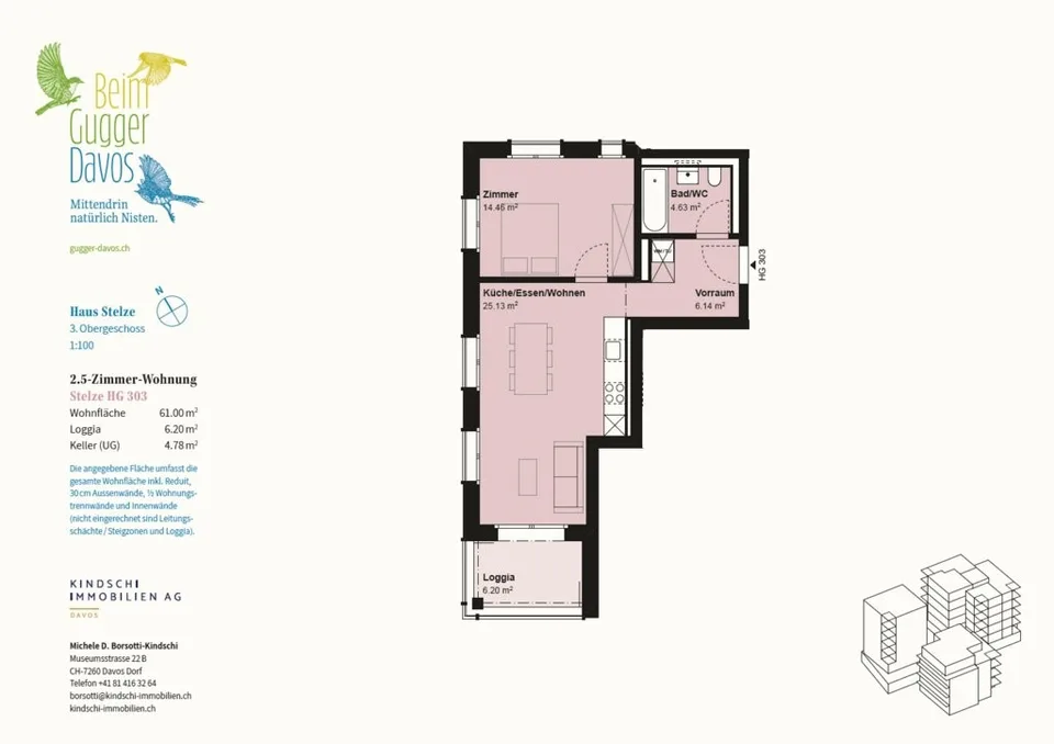 2.5-Zimmer-Wohnung in Davos