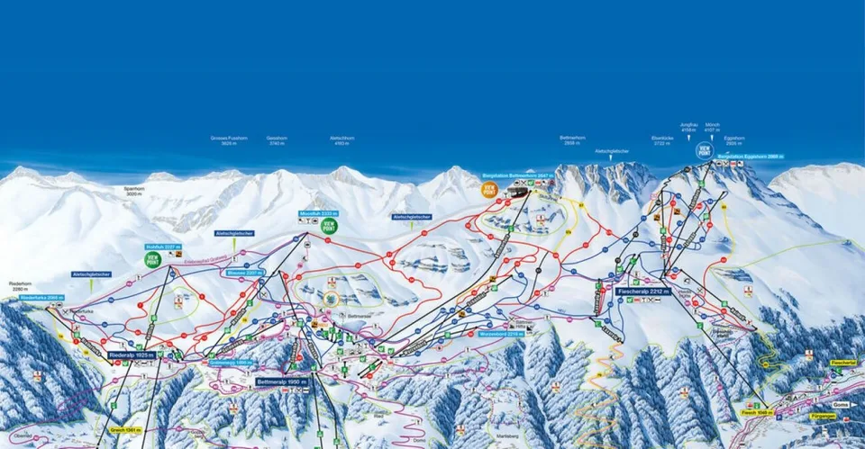 Vacation rental near the Mörel-Riederalp gondola station, right next to the saltwater bath