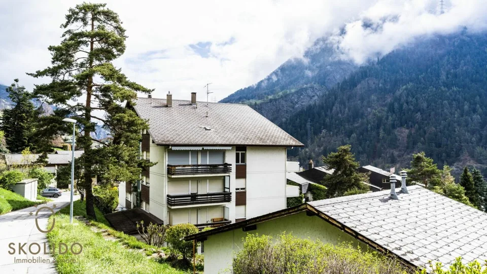 Vacation rental near the Mörel-Riederalp gondola station, right next to the saltwater bath