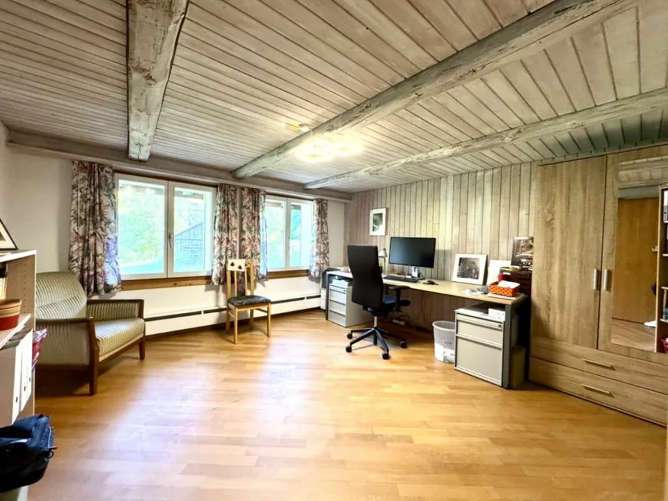 Grosses freistehendes 7.5-Zimmer-Bauernhaus für Pferdeliebhaber oder Kleintierhalter! Pferdeboxen, Remise, Wald und Wiesen ....